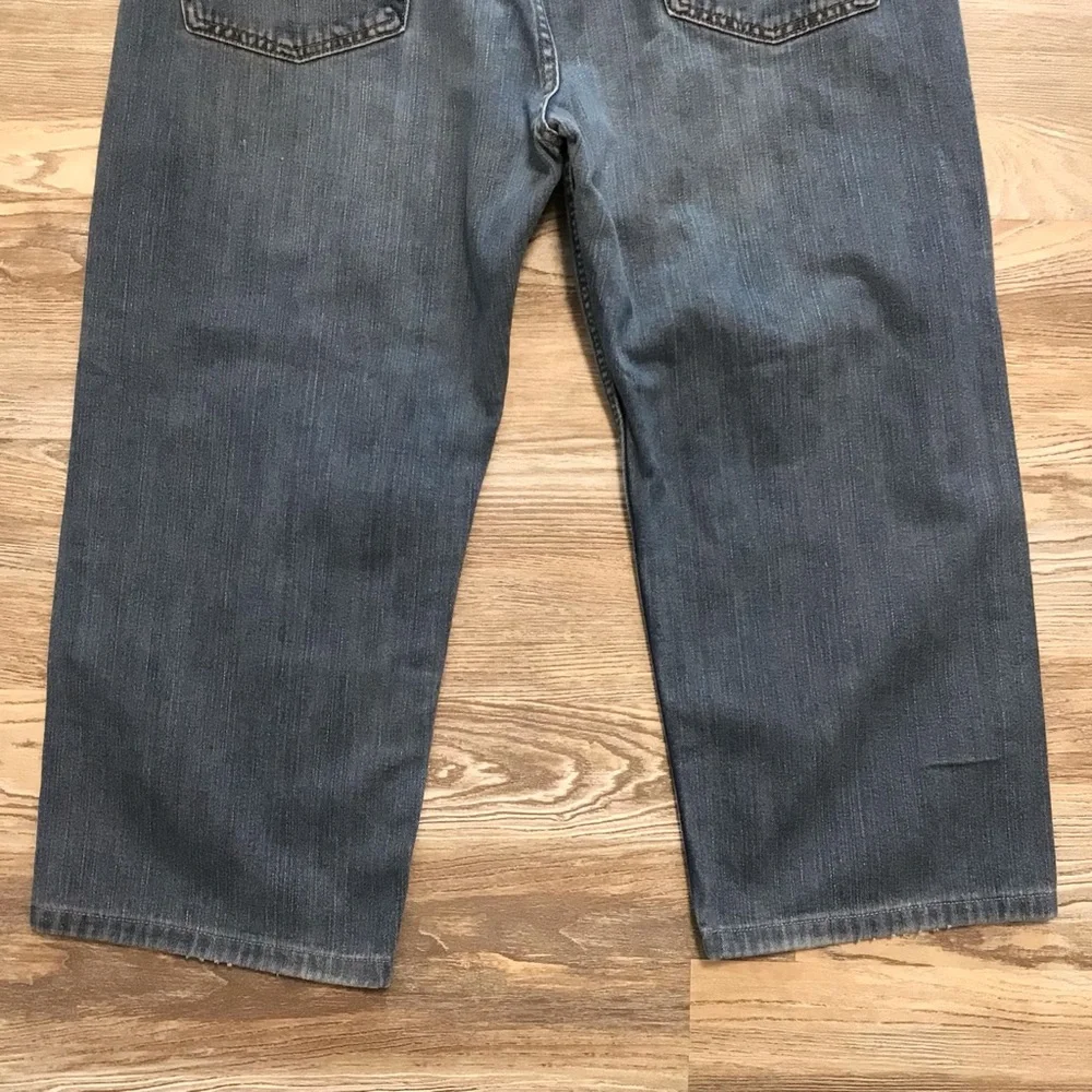 Signature Levi Strauss Cotton Straight Leg Medium Rinse Jeans 42x30